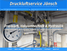 Tablet Screenshot of druckluftservice-jaensch.de